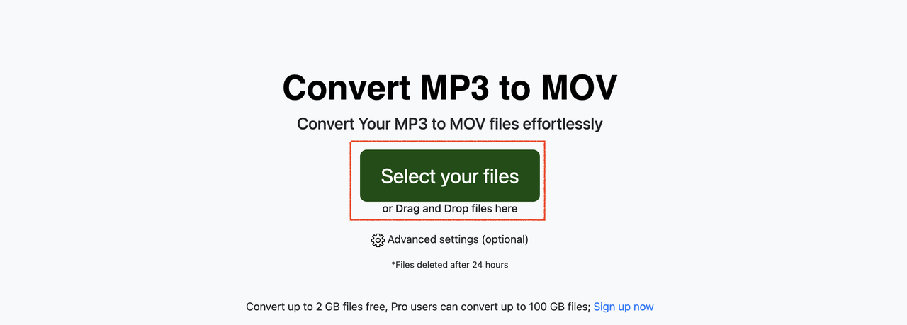 Mp3.to select file