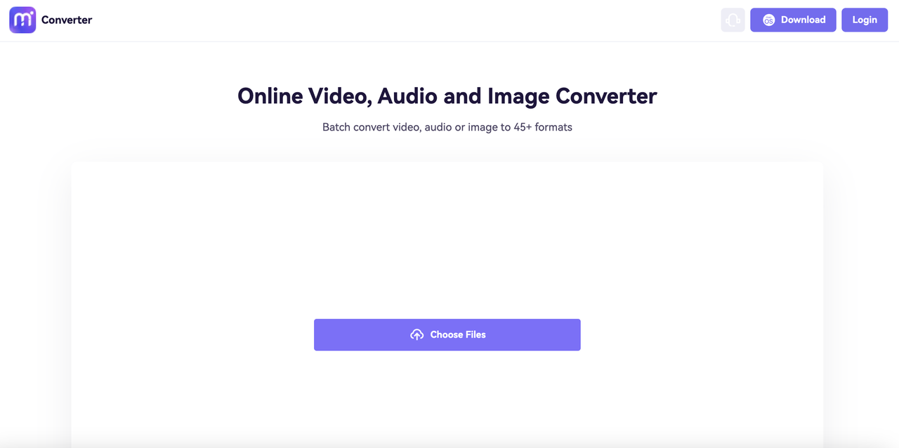 Media.io converter homepage