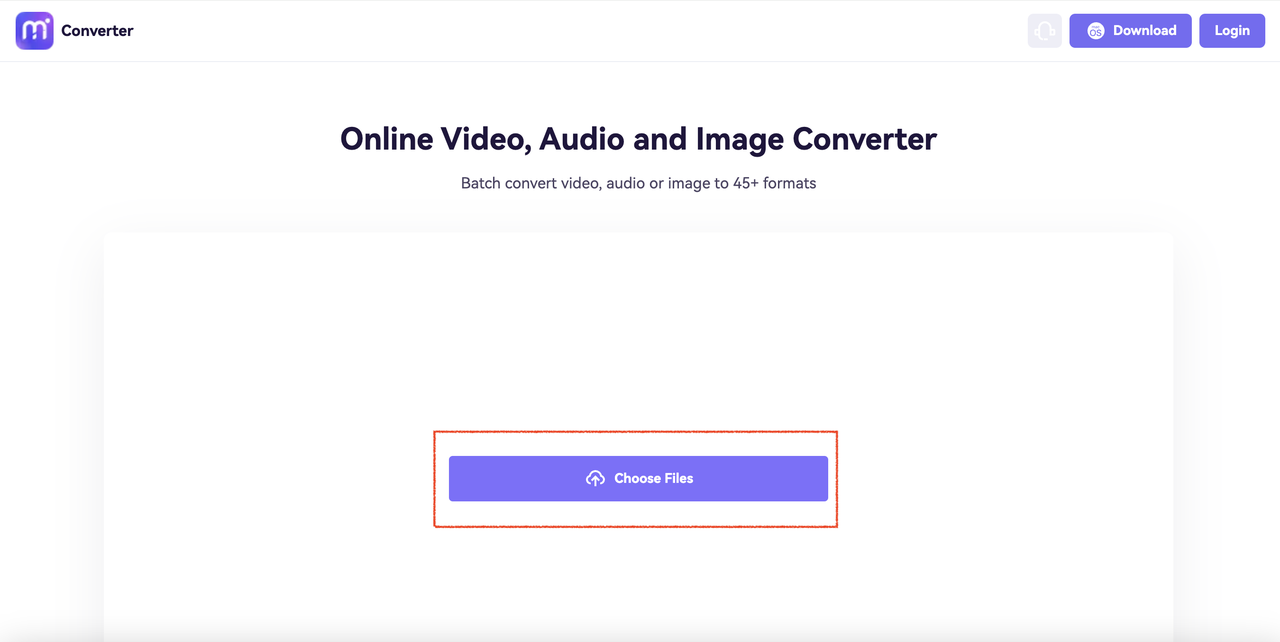 Media.io choose file
