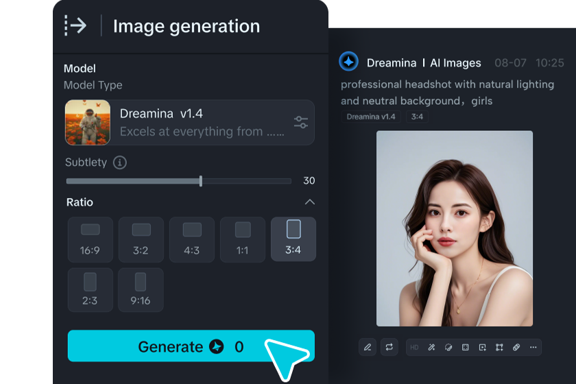 Etapa 2: Escolha um estilo e gere