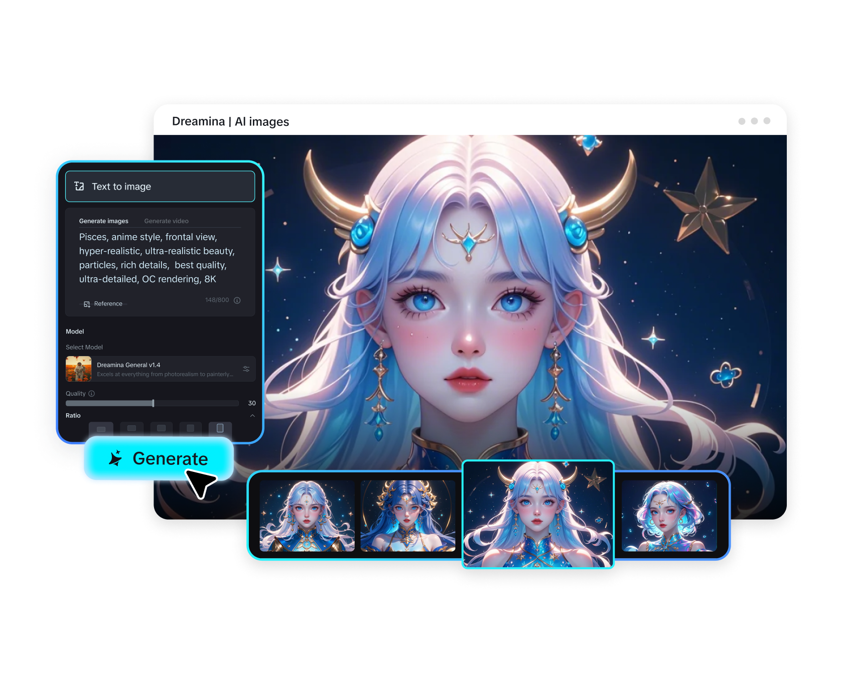 Generator de text pentru imagine AI