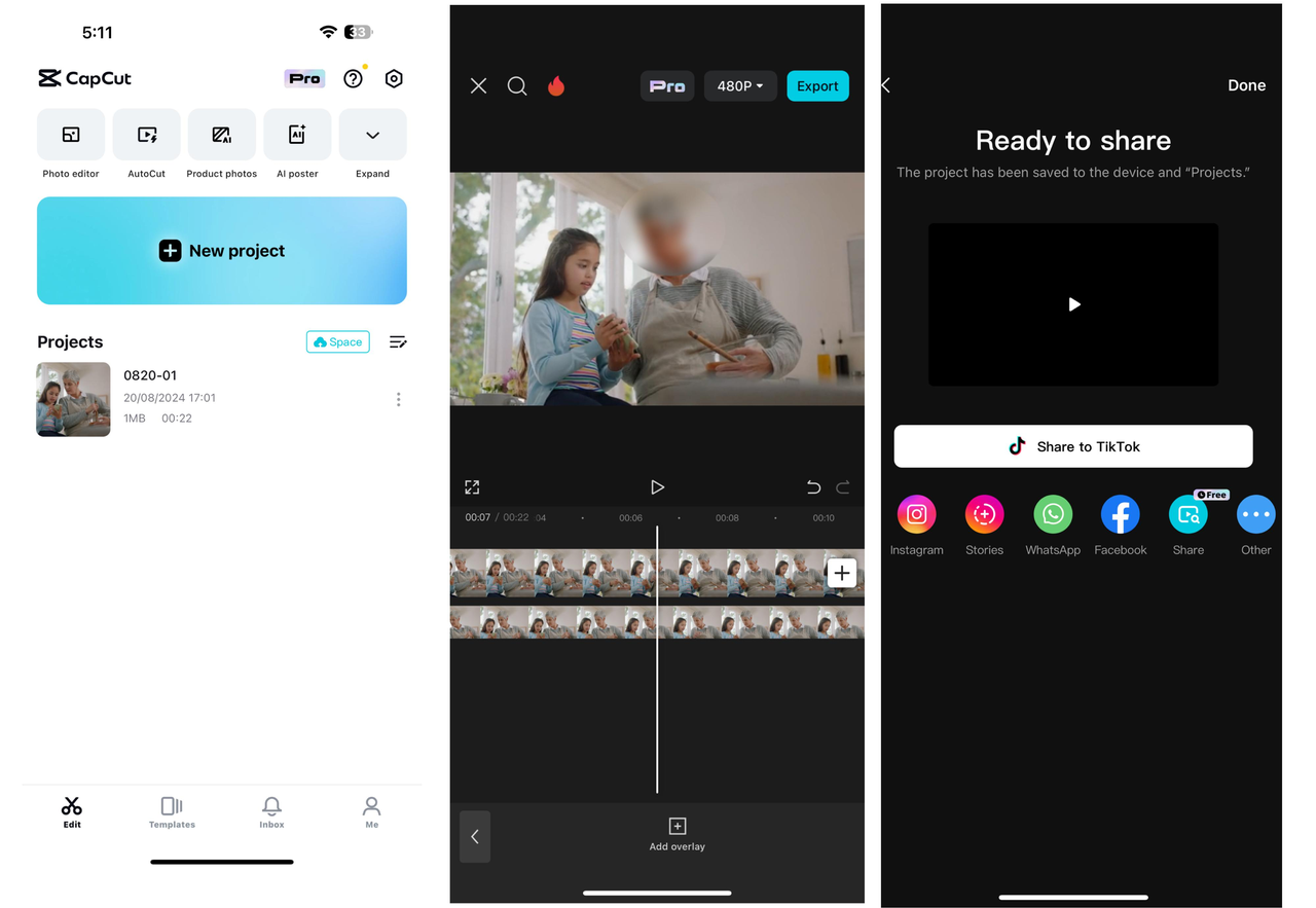 blur face using capcut app