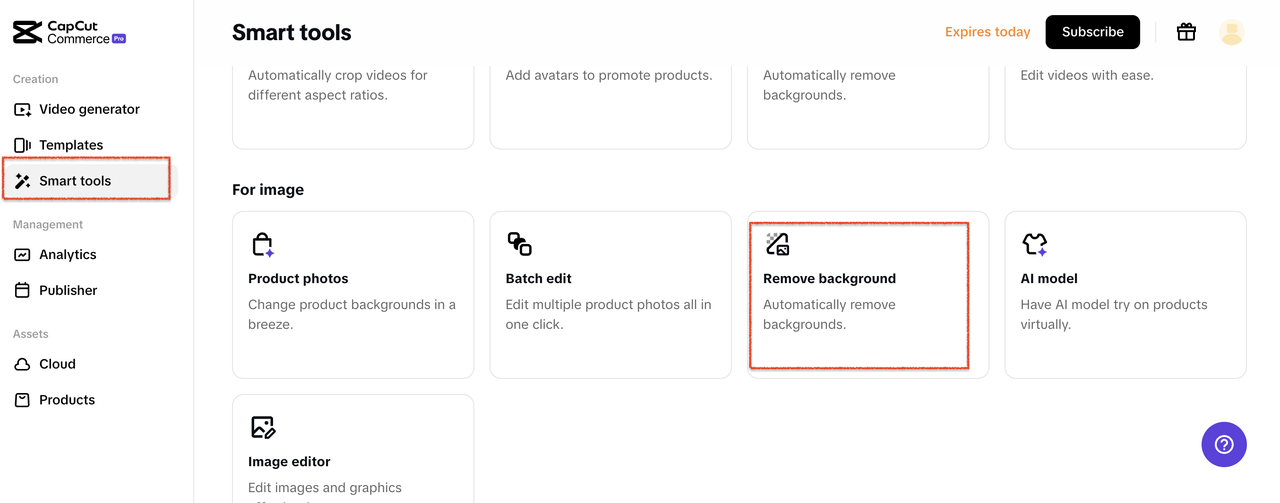 Công cụ thông minh Pippit