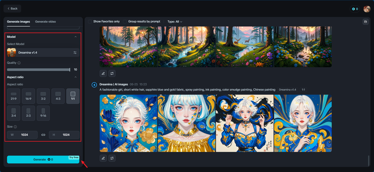 Generate your anime art