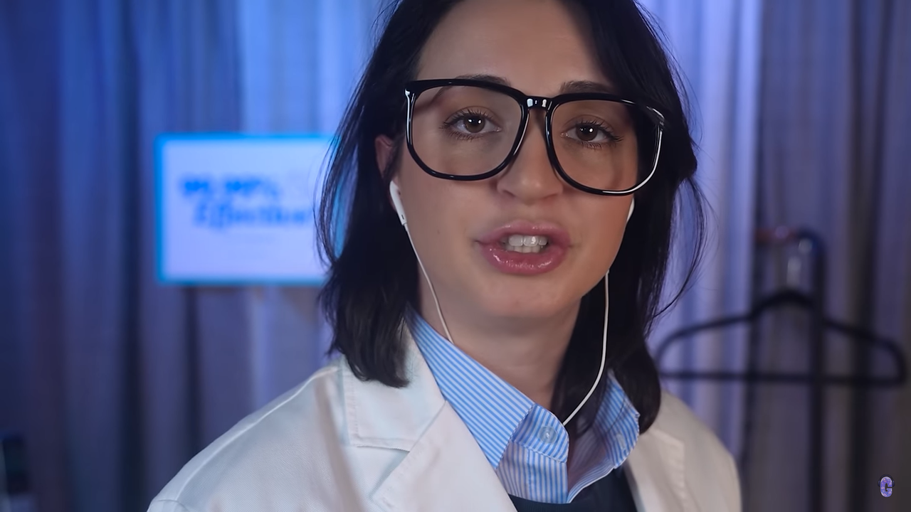 A person wearing Bluetooth earphones connected to the HiDock P1 device.