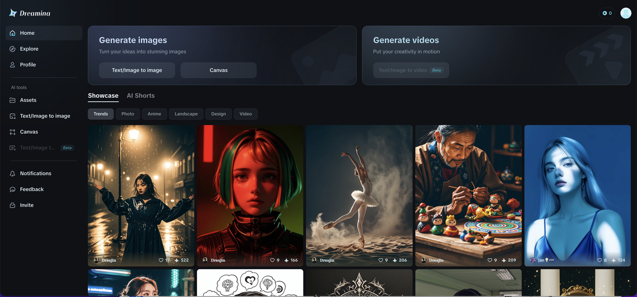 Convert text to picture in Dreamina