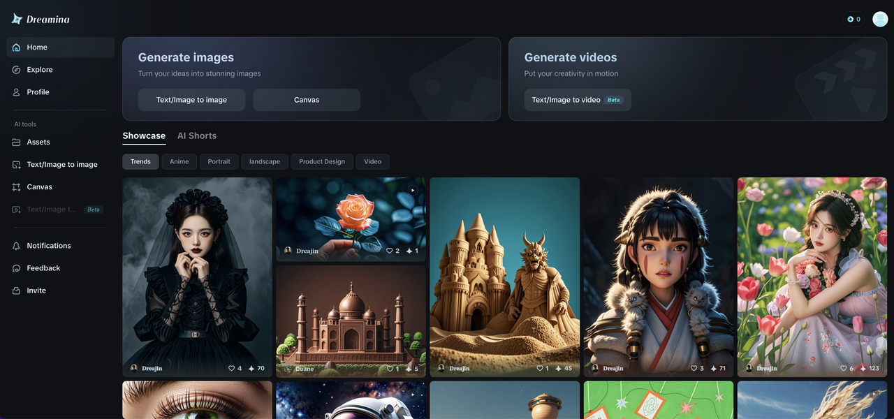 Turn the text to png with Dreamina