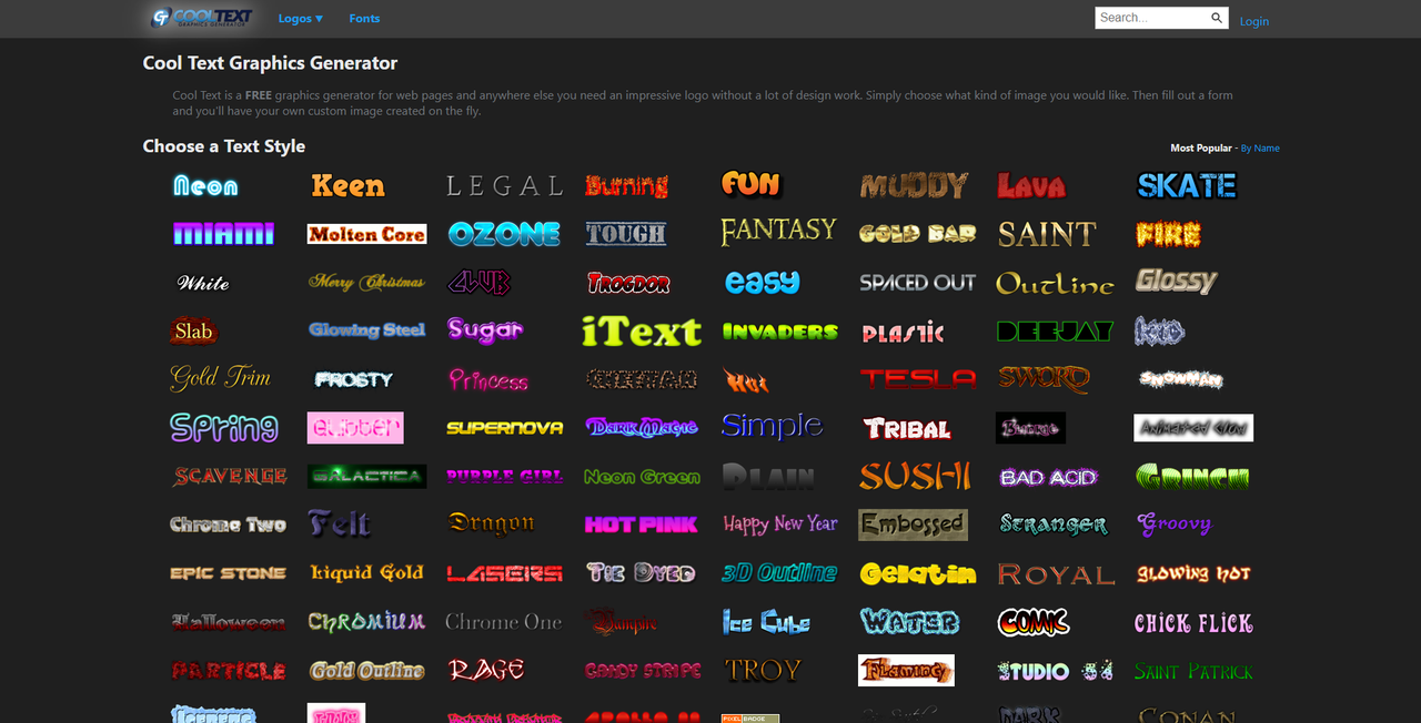 Text templates in CoolText