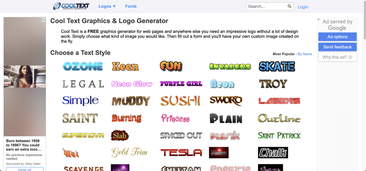 Open your browser and select a template