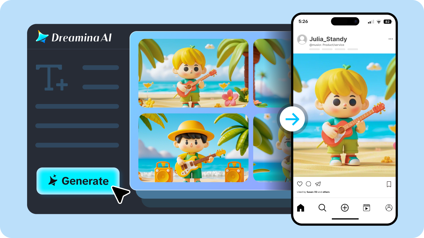 generate text image online