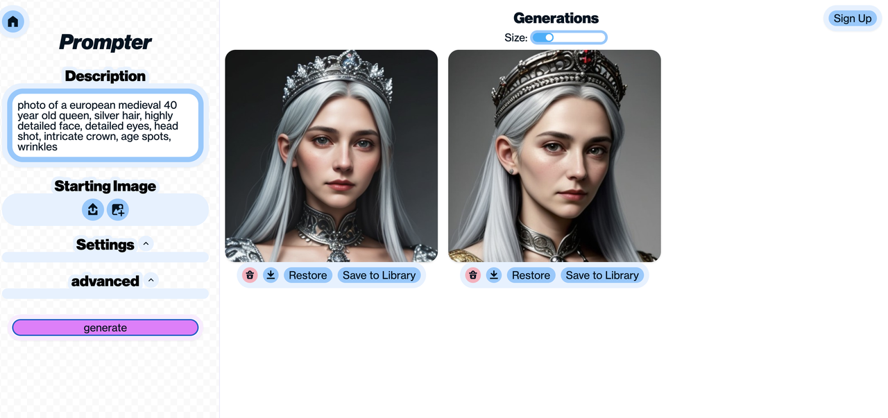 Artbreeder makes AI images from text