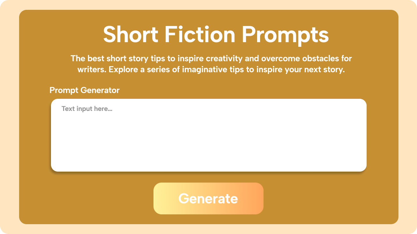 Short Fiction Prompts 