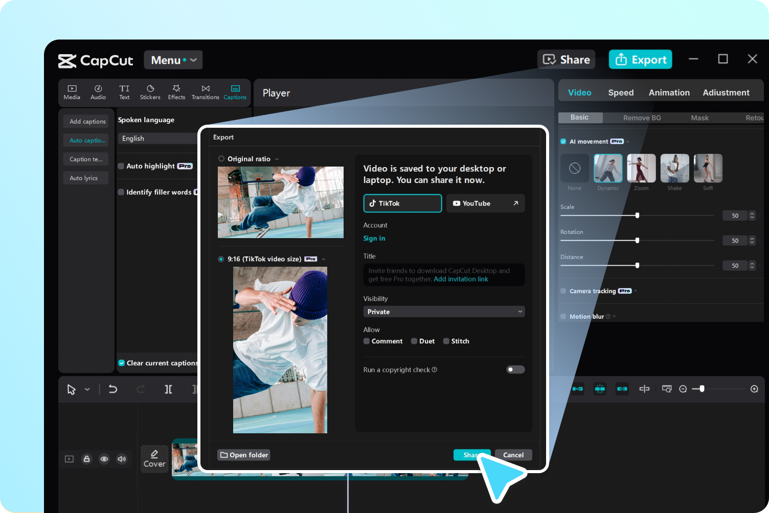 Exporter et partager