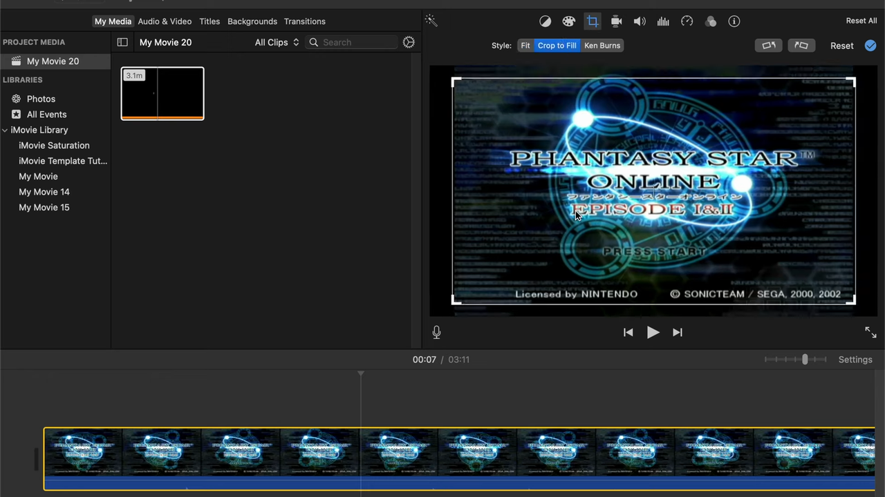 Export your cropping video