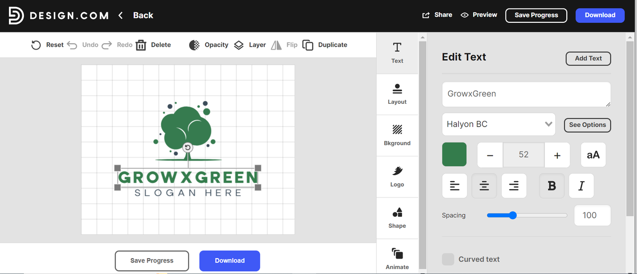 Edit your logo design