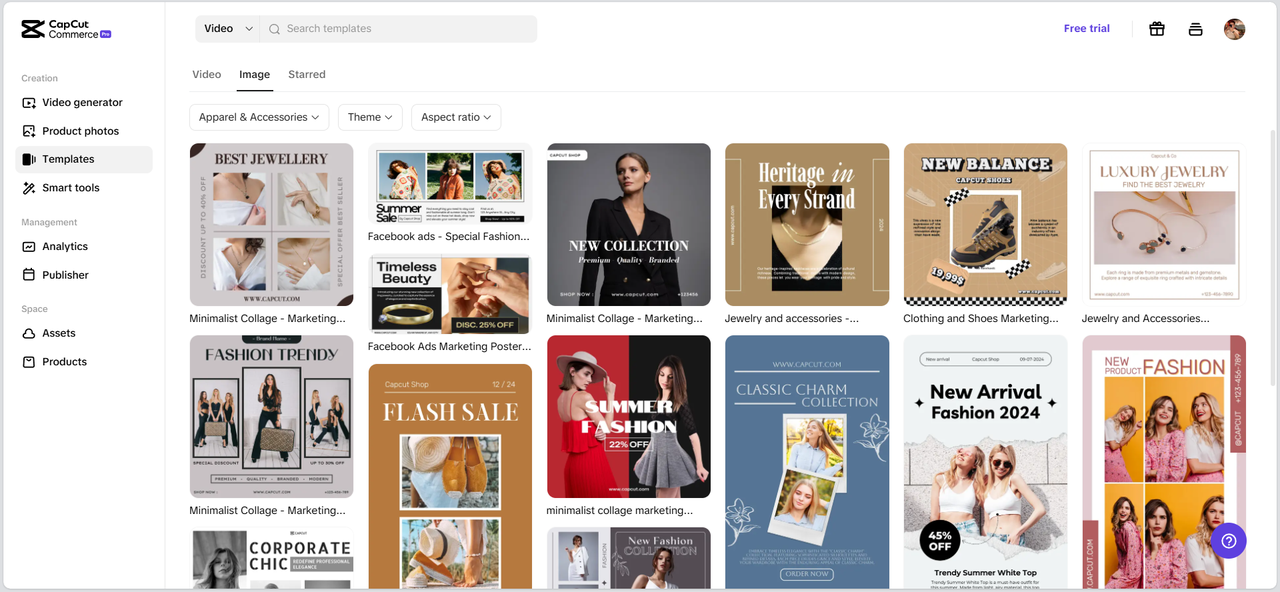 Make a jewellery poster design with Pippit