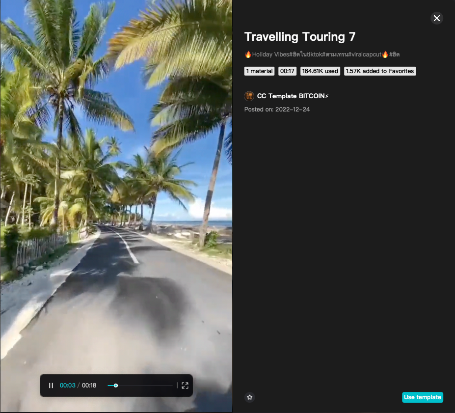 CapCut Travelling Touring 7 Template