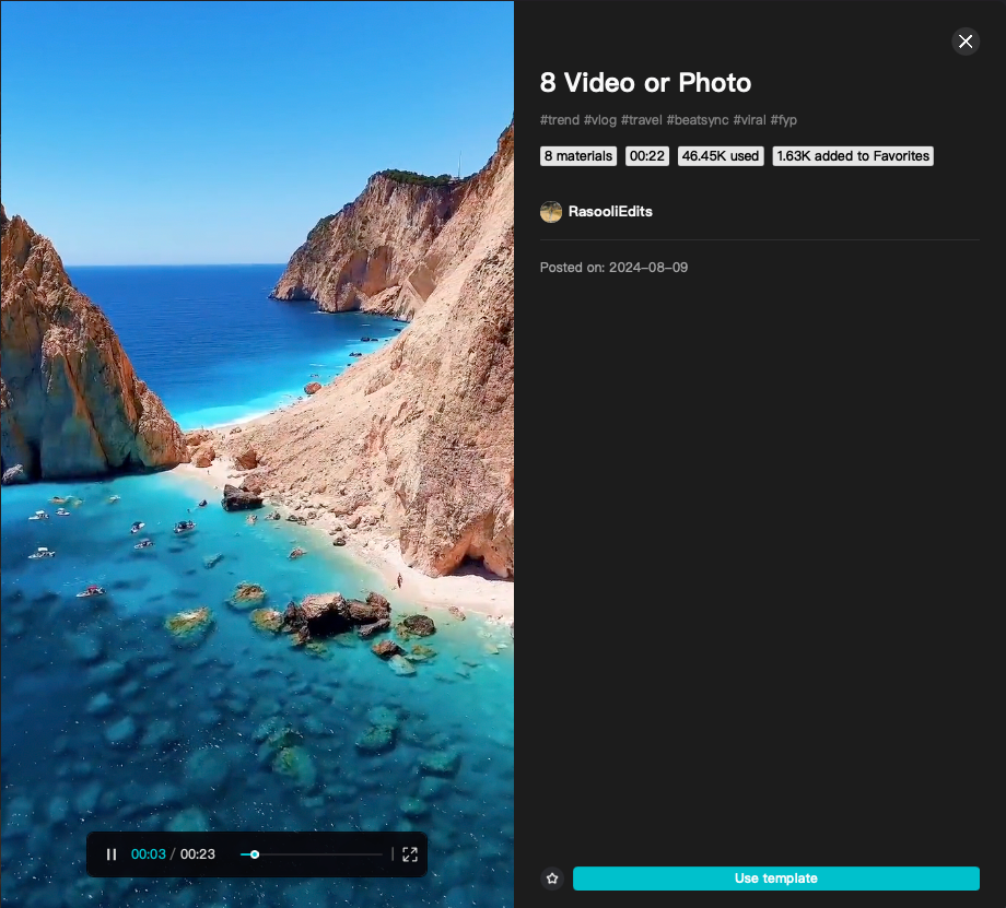 CapCut 8 Video or Photo Template