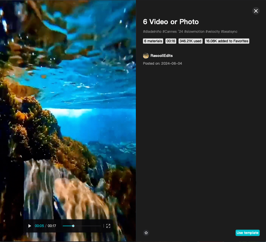 CapCut Thailand Mini Vlog Template