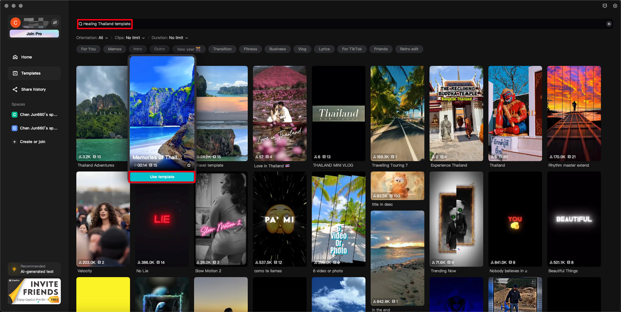 Find Healing Thailand CapCut Template