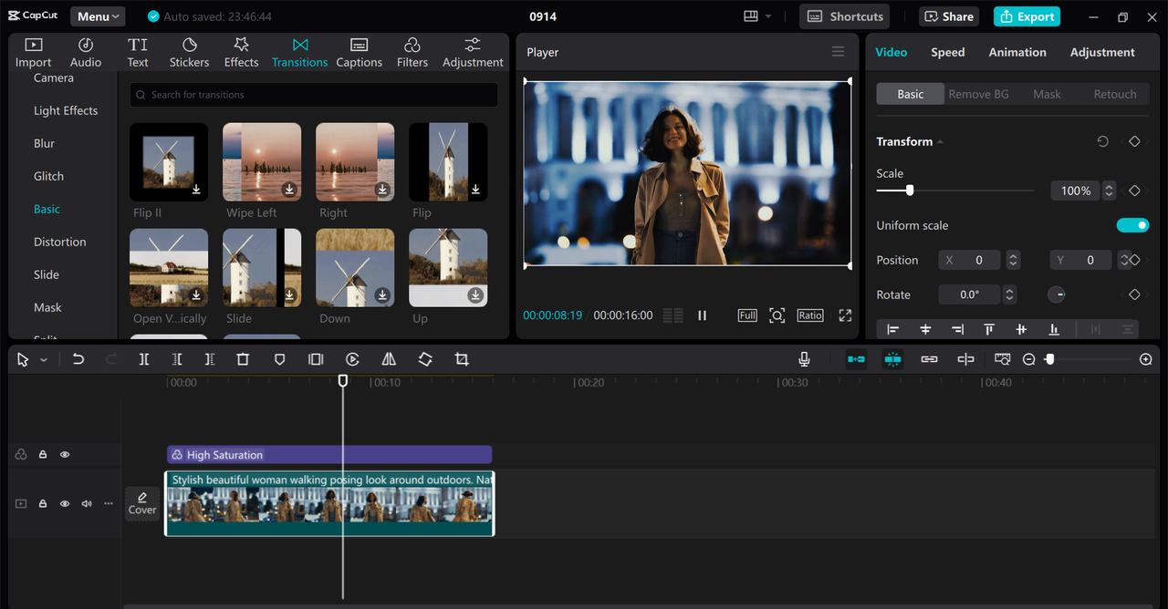 Interface of the CapCut desktop video editor - perfect for bringing graduation video ideas into reality