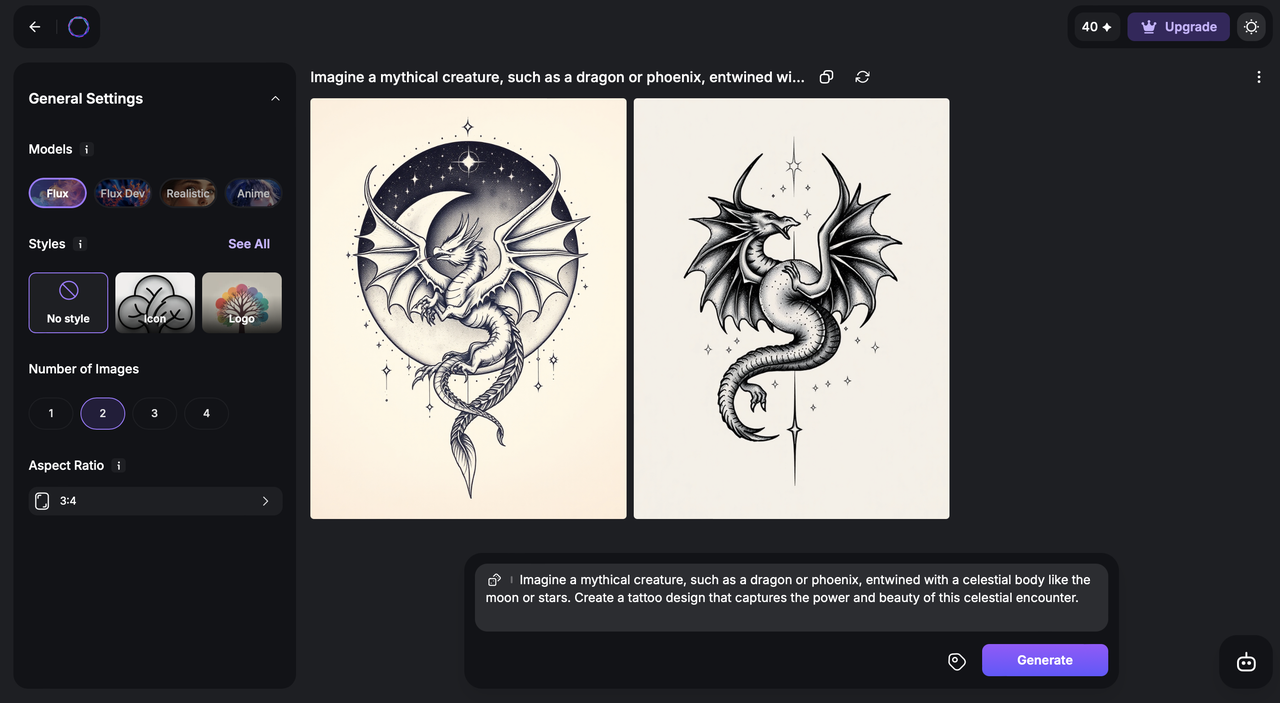 Imagine art interface