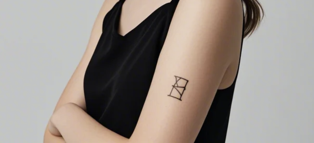 Dreamina generated line tattoo