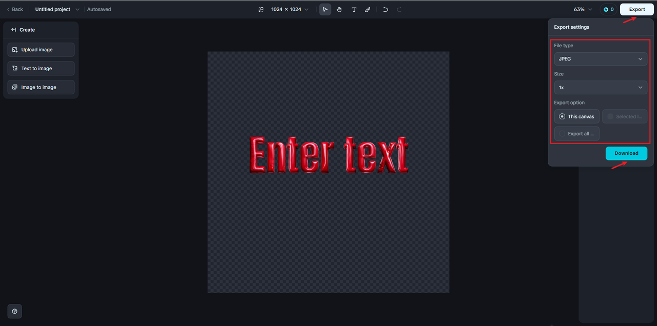 Select the optimal result and export