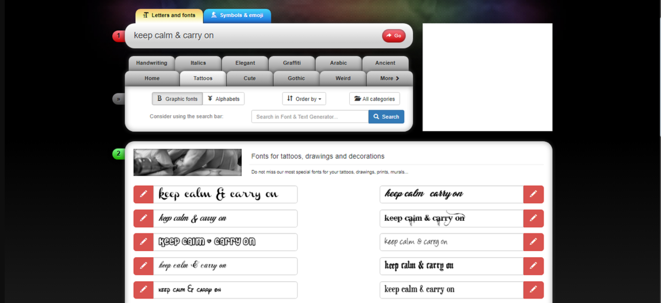 Tattoo-generator- tattoo font generator