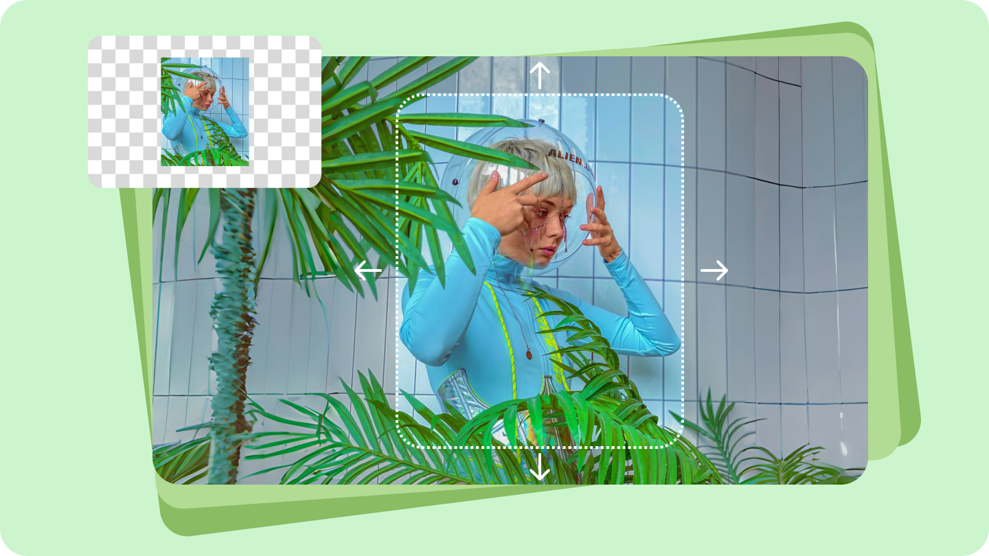 perluas latar belakang foto online gratis