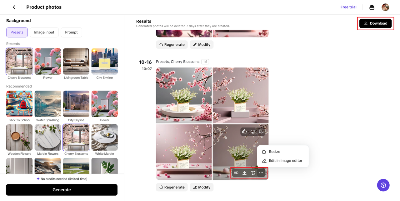 Pag-preview ng mga pagbabago at pag-export