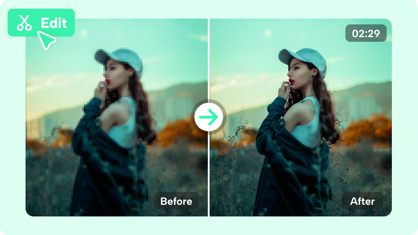 Buang piksel daripada video