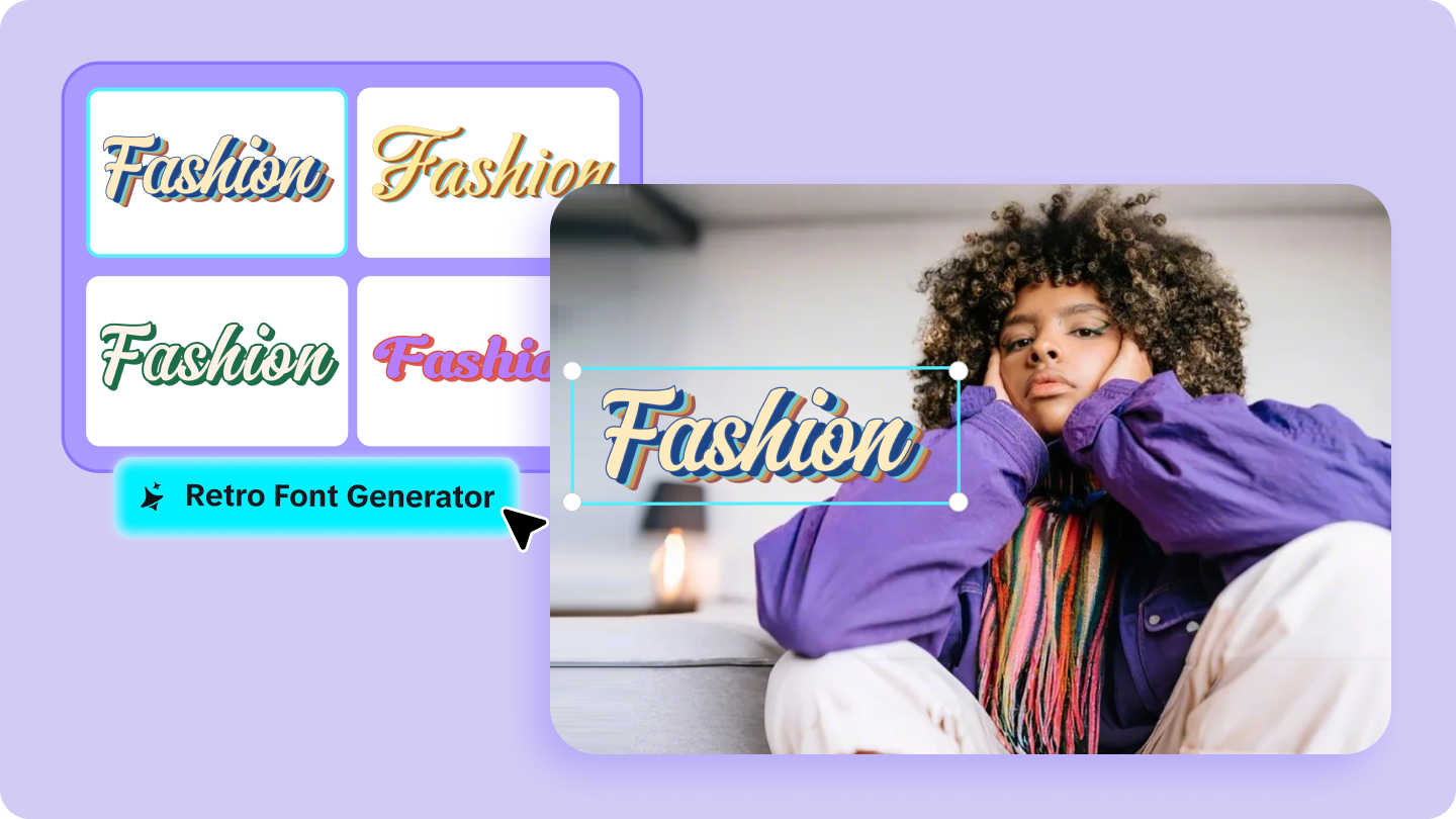 retro lettertype generator