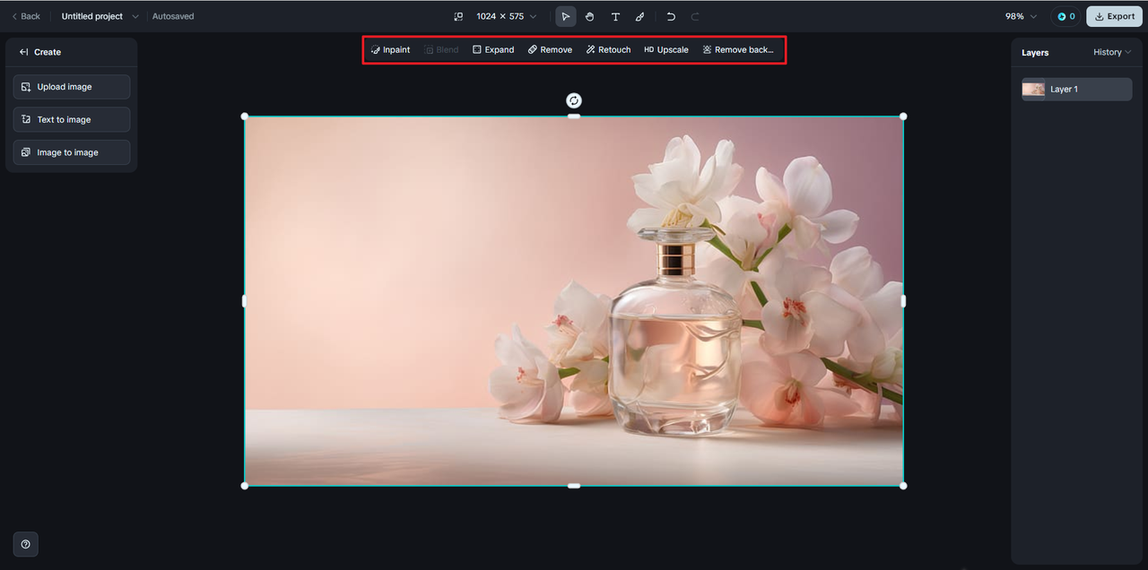 Edit your product photo with AI features