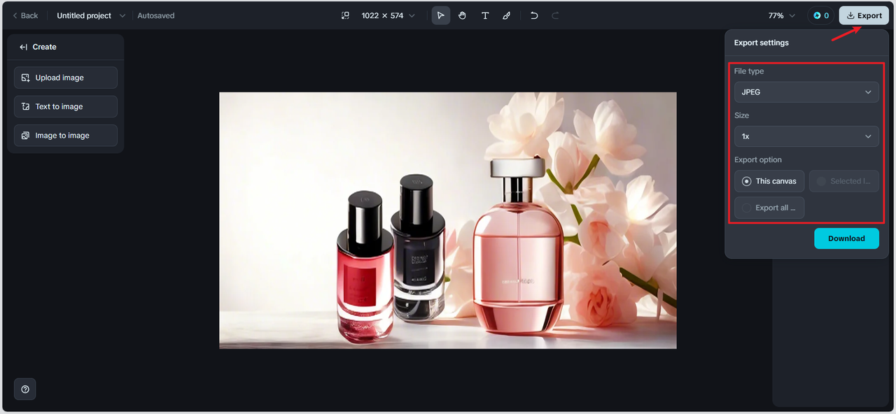 Download your design