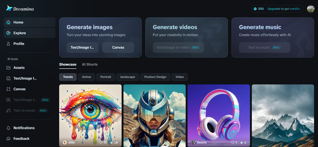 Dreamina’s online graffiti generator