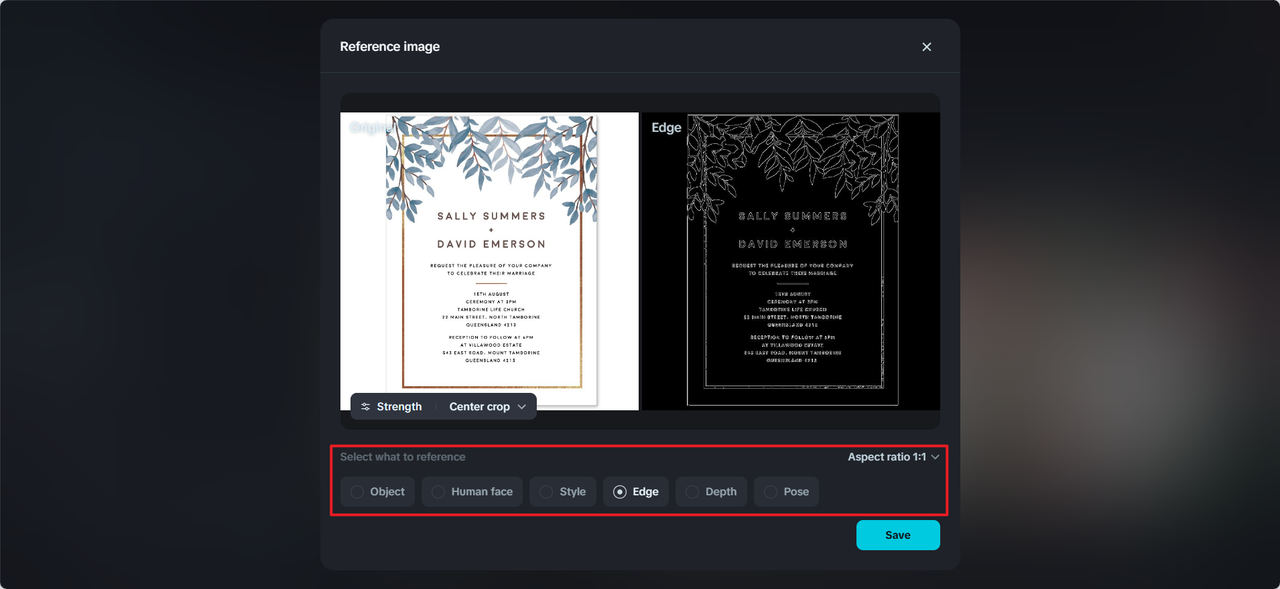 Add reference photo & write prompts
