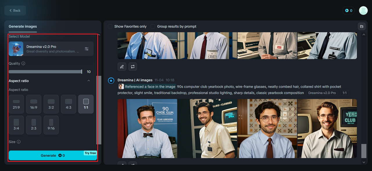 Adjust your generation settings