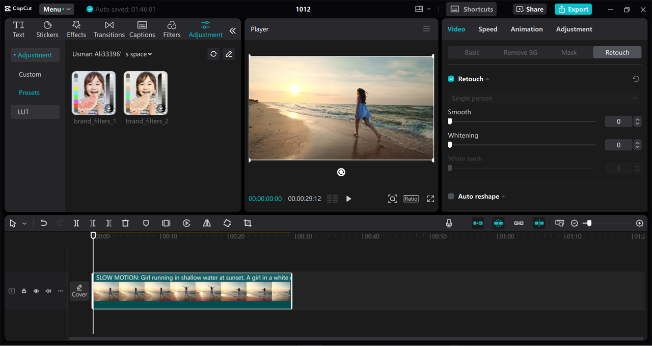 Interface of the CapCut desktop video editor - a user-friendly tool for animating text in videos