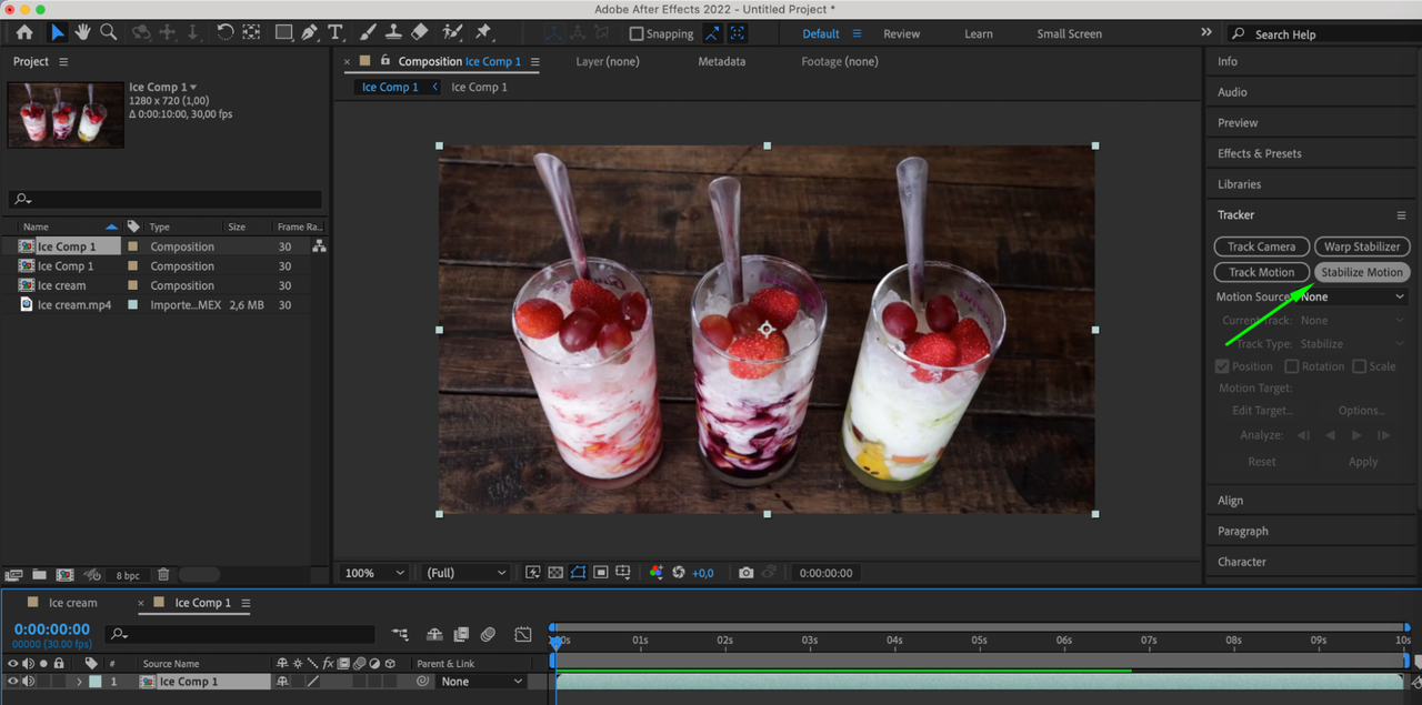 Tracking and stabilization