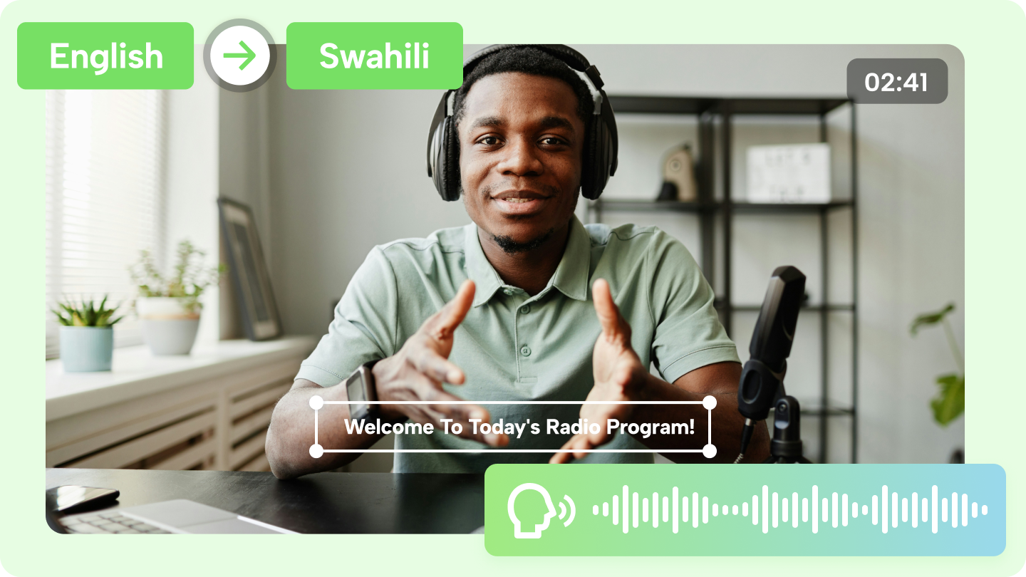 Inglese a swahili traduzione audio