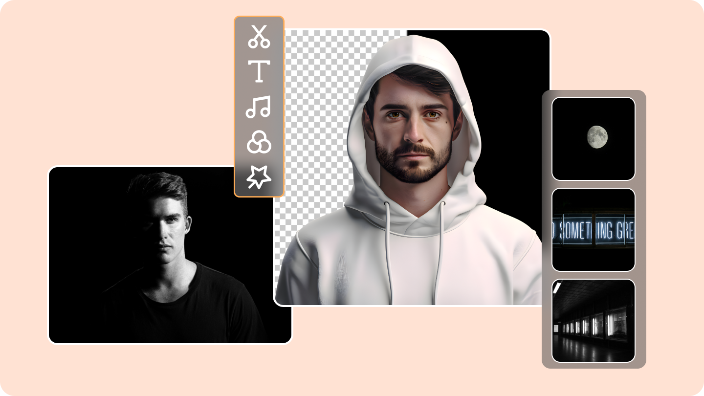 editare foto de fundal negru