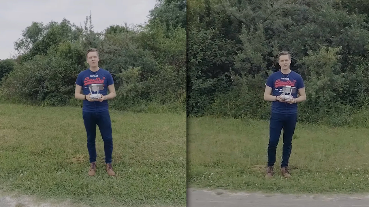 Dolly zoom shot example used to create dramatic visual distortion
