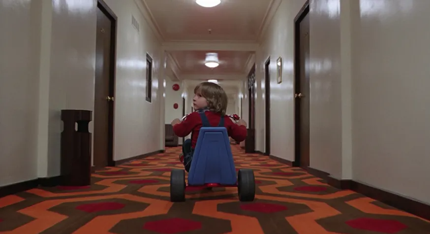 Dolly camera movement example with a tracking shot