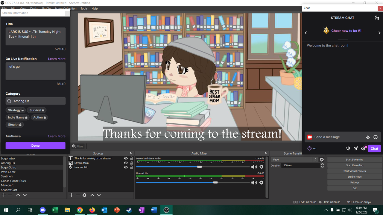 Interface of OBS Studio - one of the best Camtasia alternatives