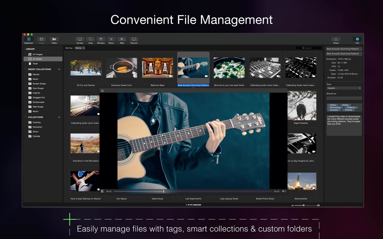 Interface of Capto - one of the effective apps like Camtasia