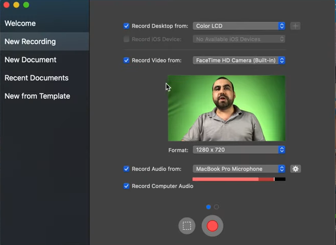Launching the ScreenFlow software on Mac