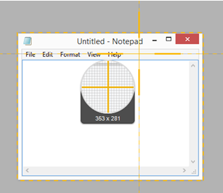 Selecting the recording area in the Snagit software