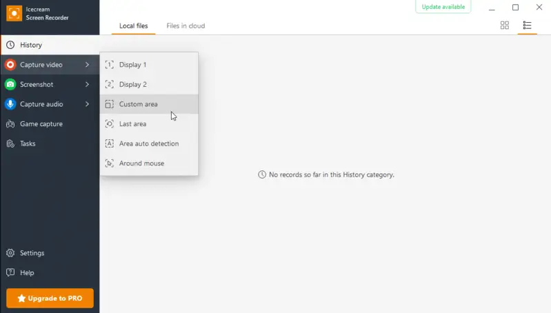 Interface of the Icecream Screen Recorder - the best alternative to Snagit