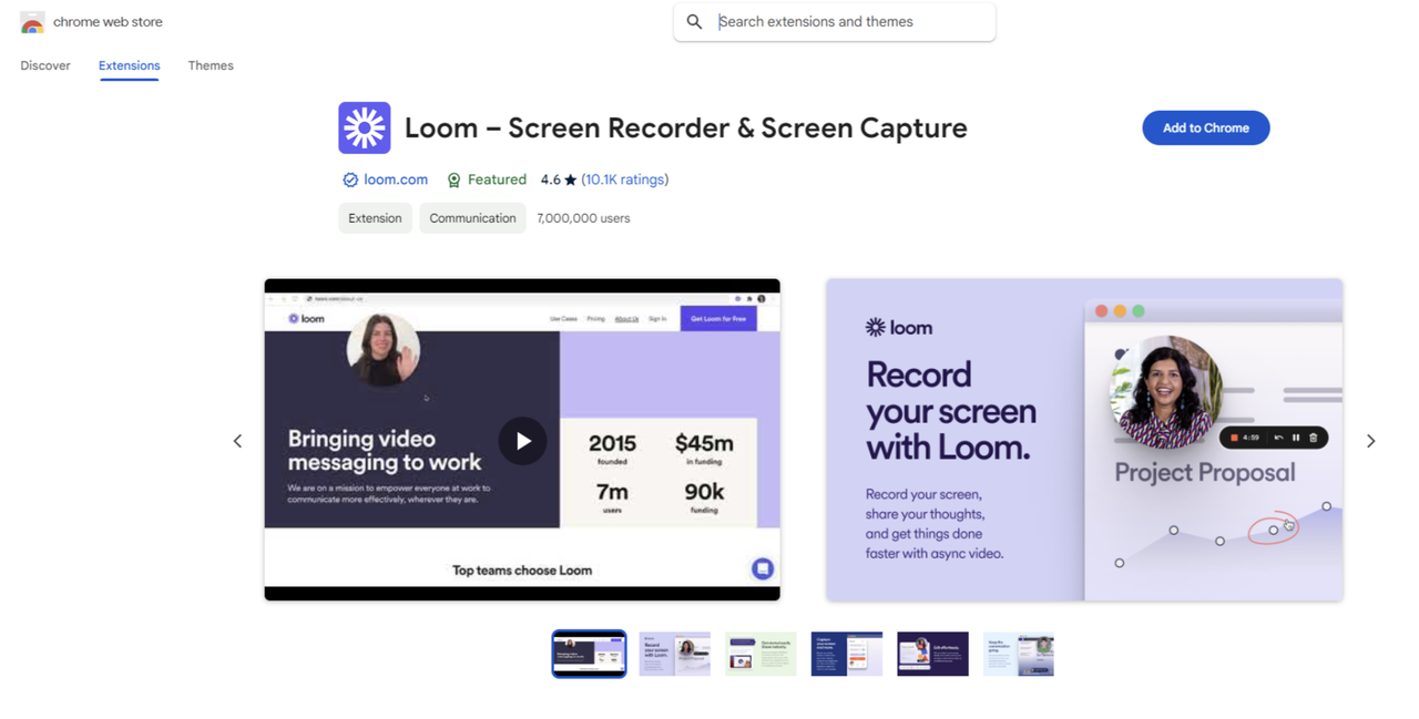 Visiting the Chrome web store to install the extension